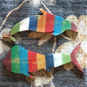 Handmade & Handpainted Wooden Fish